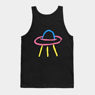 UFO doodle art illustration hand drawn illustration Tank Top